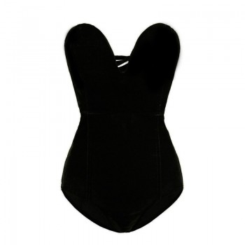 Woman Sleeveless Strapless Velvet Bodysuit Sesy Backless V Neck Bodycon Jumpsuit Fashion